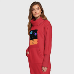 Платье удлиненное хлопок Космический пляж - фото 2