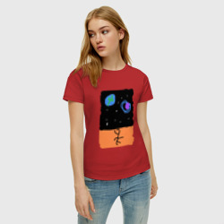 Женская футболка хлопок Космический пляж - фото 2