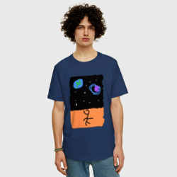 Мужская футболка хлопок Oversize Космический пляж - фото 2
