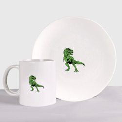 Набор: тарелка + кружка Тираннозавр Рекс