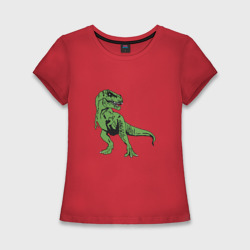 Женская футболка хлопок Slim Тираннозавр Рекс