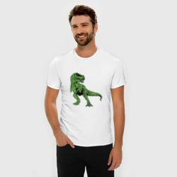 Мужская футболка хлопок Slim Тираннозавр Рекс - фото 2