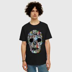 Мужская футболка хлопок Oversize Tosh - cool skull - фото 2