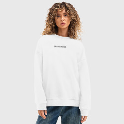 Женский свитшот oversize без начеса хлопок Creative director - фото 2