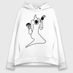 Женское худи Oversize хлопок Haunted Family White Kizaru