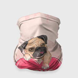 Бандана-труба 3D Love Pug Люблю мопса