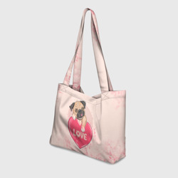 Пляжная сумка 3D Love Pug Люблю мопса - фото 2