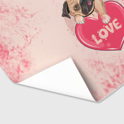 Бумага для упаковки 3D Love Pug Люблю мопса - фото 2