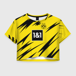 Женская футболка Crop-top 3D Haaland Borussia Dortmund