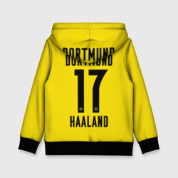Толстовка с принтом Haaland Borussia Dortmund для ребенка, вид сзади №1. Цвет основы: черный