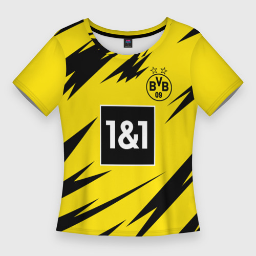 Женская футболка 3D Slim Haaland Borussia Dortmund, цвет 3D печать