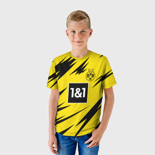 Детская футболка 3D с принтом Reus Borussia Dortmund 20-21, фото на моделе #1