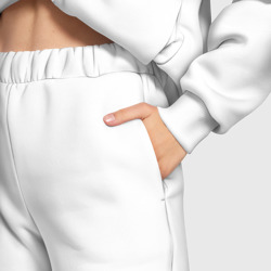 Костюм с принтом Барби для женщины, вид на модели спереди №3. Цвет основы: белый
