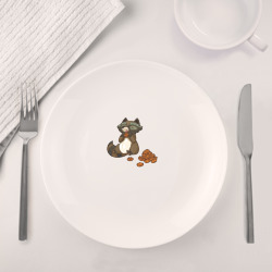 Набор: тарелка + кружка Енот и печеньки - фото 2
