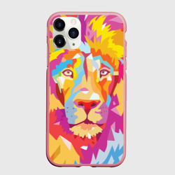Чехол для iPhone 11 Pro матовый Акварельный лев