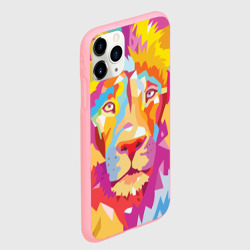 Чехол для iPhone 11 Pro матовый Акварельный лев - фото 2
