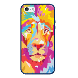 Чехол для iPhone 5/5S матовый Акварельный лев