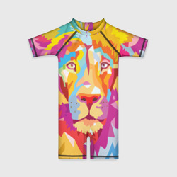 Детский купальный костюм 3D Акварельный лев