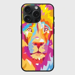 Чехол силиконовый для Apple iPhone 15 Pro матовый Акварельный лев