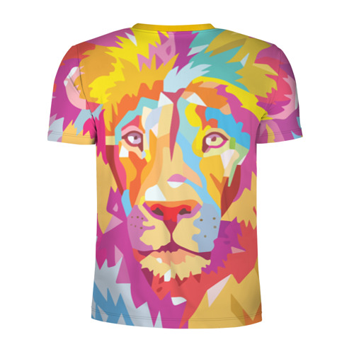Мужская футболка 3D спортивная Акварельный лев Фото 01