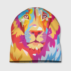 Шапка 3D Акварельный лев