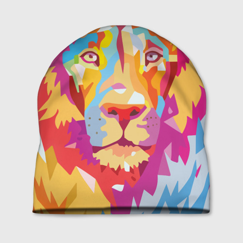 Шапка 3D Акварельный лев