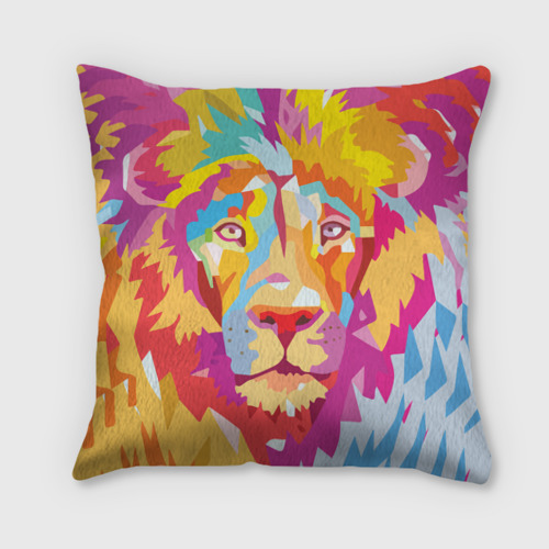 Подушка 3D Акварельный лев
