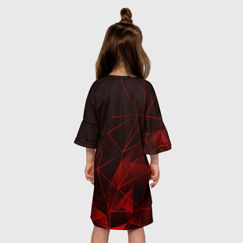 Детское платье 3D с принтом MERCEDES, вид сзади #2