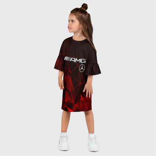Детское платье 3D с принтом MERCEDES, фото на моделе #1