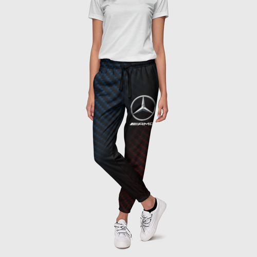 Женские брюки 3D Mercedes Мерседес, цвет 3D печать - фото 3