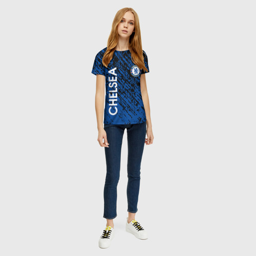 Женская футболка 3D с принтом Chelsea, вид сбоку #3