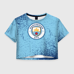 Женская футболка Crop-top 3D Manchester city