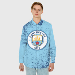 Мужская рубашка oversize 3D Manchester city - фото 2