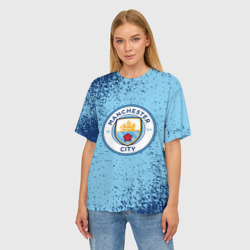 Женская футболка oversize 3D Manchester city - фото 2