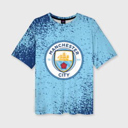 Женская футболка oversize 3D Manchester city