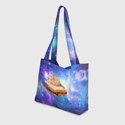 Пляжная сумка 3D Кот в космосе - фото 2