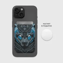 Картхолдер Magsafe магнитный Дикий медведь с узорами славянский - фото 2
