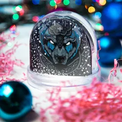 Игрушка Снежный шар Дикий медведь с узорами славянский - фото 2