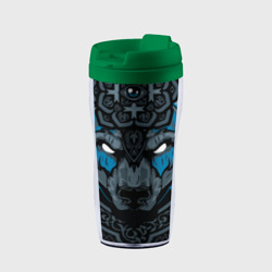 Термокружка-непроливайка Дикий медведь с узорами славянский