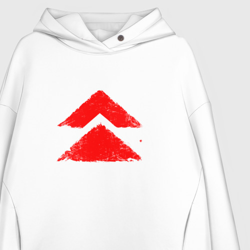 Женское худи Oversize хлопок Ghost of Tsushima Red Logo - фото 3