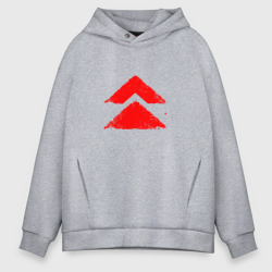 Мужское худи Oversize хлопок Ghost of Tsushima Red Logo