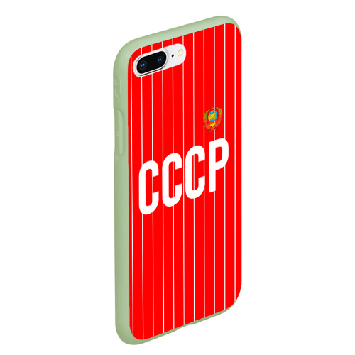 Чехол для iPhone 7Plus/8 Plus матовый Форма сборной СССР, цвет салатовый - фото 3