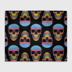 Плед 3D Neon skulls - pattern