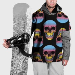 Накидка на куртку 3D Neon skulls - pattern