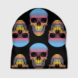 Шапка 3D Neon skulls - pattern