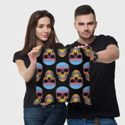 Подушка 3D Neon skulls - pattern - фото 2