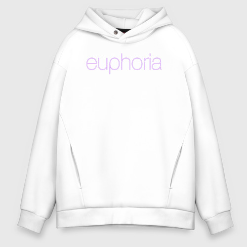 Мужское худи Oversize хлопок Euphoria, цвет белый