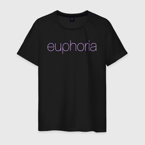 Мужская футболка хлопок Euphoria, цвет черный