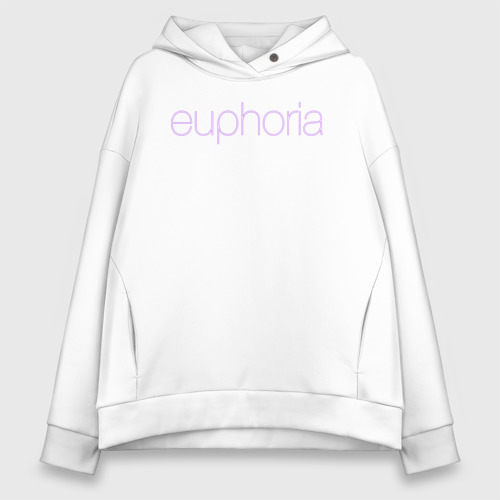 Женское худи Oversize хлопок Euphoria, цвет белый