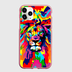 Чехол для iPhone 11 Pro матовый Лев Artistic Art